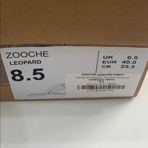 Zooche Leopard Print Pony Fur Slide Sandals 8.5 - Picture 8 of 8